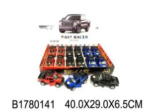 Машина металл. инерц. свет+звук, цвет в ассорт. K147B1 в дисплее B1780141