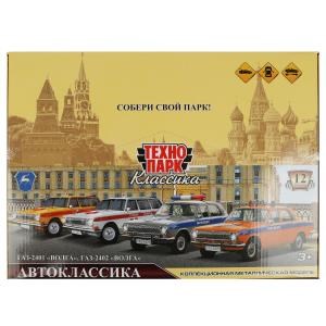 Машина металл ГАЗ-2401/2402 АВТОКЛАССИКА 12см, двер,баг,ин, ассорт, дисп. Технопарк GAZ240102-12DB12-SPE