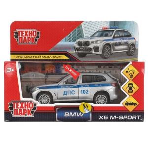 Машина металл свет-звук BMW X5 M-SPORT ПОЛИЦИЯ 12 см,дв, баг, ин, кор Технопарк X5-12SLPOL-SR