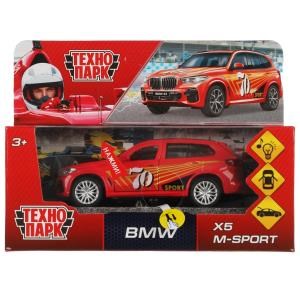 Машина металл свет-звук BMW X5 M-SPORT 12 см, двери, багаж, кор. Технопарк X5-12SLSRT-RD