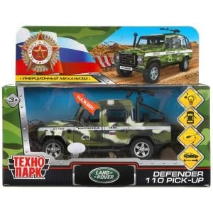 Машина металл свет-звук LAND ROVER DEFENDER PICКUP КАМУФЛЯЖ 12 см, двер,кор. Технопарк DEFPICKUP-12SLMIL-ARMGN