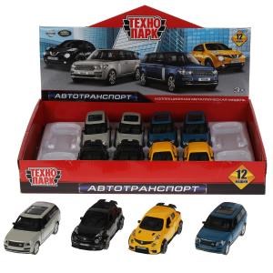 Машина металл NISSAN JUKE/RANGE ROVER VOGUE 12см,двер,баг, инерц, ассорт. Технопарк JUKEVOGUE-12DB12-MIX