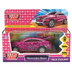 Машина металл MERCEDES-BENZ GLE COUPE ДЛЯ ДЕВОЧЕК 12 см, двери, багаж, кор. Технопарк GLECOUPE-12GRL-PIN