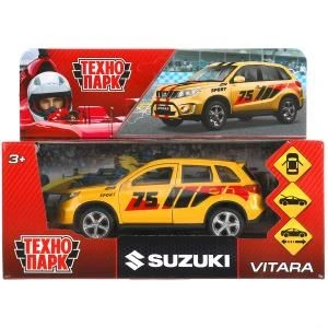 Машина металл SUZUKI VITARA s 2015 СПОРТ 12 см, отк дв, баг, инер, жел., кор Технопарк VITARA-12SRT-YE