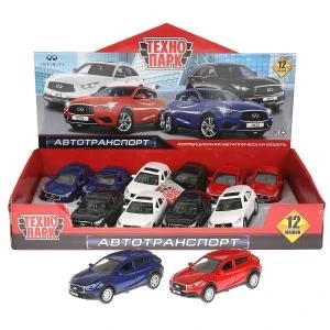 Машина металл INFINITI QX30/QX70 длина 12 см,двери,багаж,инерц,в ассорт. Технопарк QX30QX70-12DB12-MIX