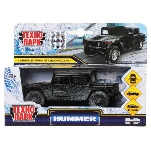 Машина металл HUMMER h1 ПИКАП в снегу, 12 см, дв., баг., инерц., кор. Технопарк SB-18-09-H1-N(SNOW)-WB