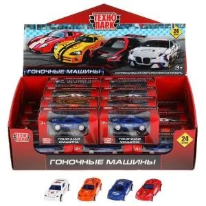 Машина металл ГОНОЧНЫЕ МАШИНЫ 7 см, инерц., в ассорт., кор., дисп. Технопарк 2016371-R