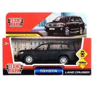 Машина металл TOYOTA "land cruiser матовый"дл12,5см,откр дв,инерц,черн,в кор Технопарк CRUISER-BE