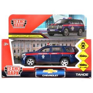 Машина металл CHEVROLET TAHOE СЛЕД КОМИТЕТ 12 см, двер, баг, ин, СИНИЙ, кор. Технопарк TAHOE-12COM-BU
