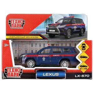 Машина металл LEXUS LX-570 следств комитет, 12 см, дв, баг, ин, синий, кор. Технопарк LX570-12COM-BU