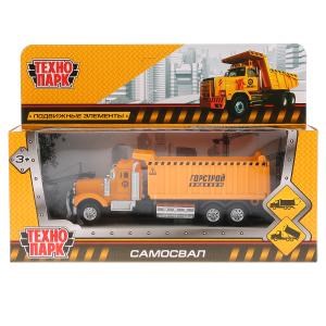 Машина металл САМОСВАЛ 14 см, подв эл, желт, кор. Технопарк 261B4-R