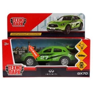 Машина металл свет-звук INFINITI QX70 СПОРТ длина 12 см, двер, баг, ин, кор. Технопарк QX70-S-SL