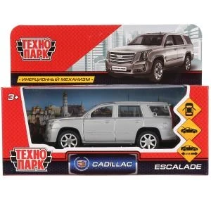 Машина металл CADILLAC ESCALADE 12 см, двери, багаж, инерц, серебрист, кор. Технопарк ESCALADE-SL