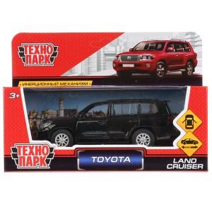 Машина металл TOYOTA LAND CRUISER длина 12,5 см, двери, инерц, черный, кор. Технопарк CRUISER-BK