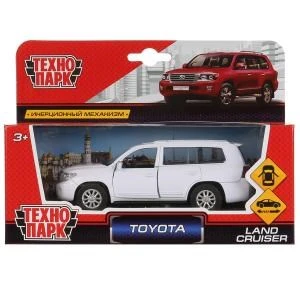 Машина металл TOYOTA LAND CRUISER длина 12,5 см, двери, инерц, белый, кор. Технопарк CRUISER-WT