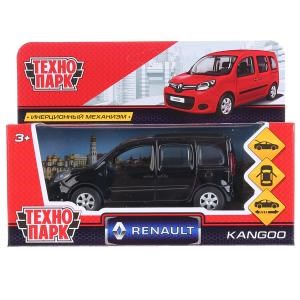 Машина металл RENAULT KANGOO длина 12 см, двери, багаж, инерц, черный, кор. Технопарк KANGOO-BK