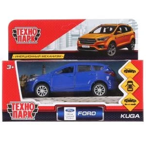 Машина металл FORD KUGA длина 12 см, двери, багаж, инерц, синий, кор. Технопарк KUGA-BU