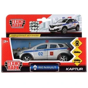 Машина металл RENAULT kaptur ПОЛИЦИЯ, 12 см, дв., багаж., инерц., кор. Технопарк SB-18-20-RK-P-WB