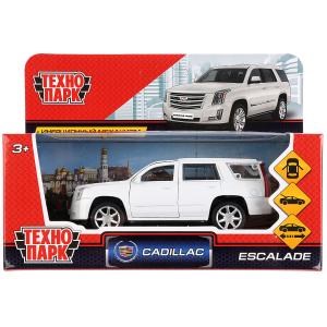 Машина металл CADILLAC ESCALADE 12 см, двери, багаж, инерц, белый, кор. Технопарк ESCALADE-WT