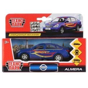 Машина металл NISSAN almera СПОРТ, 12 см, двери, багаж., инерц., кор. Технопарк SB-17-47-NA-S-WB