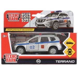 Машина металл NISSAN terrano ПОЛИЦИЯ, 12 см, двери, багаж., инерц., кор. Технопарк SB-17-47-NT(P)-WB