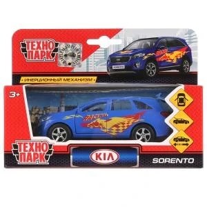 Машина металл KIA sorento prime СПОРТ, 12 см, двери, багаж., инерц., кор. Технопарк SB-17-75-KS-S-WB
