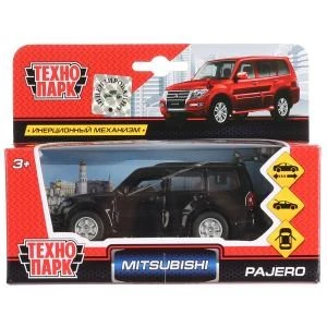 Машина металл MITSUBISHI pajero, 12 см, двери, багаж, инерц., кор. Технопарк SB-17-61-MP-N(BL)-WB