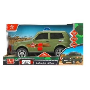 Машина пластик свет-звук LADA 4x4 URBAN АРМИЯ РОССИИ 19,5 см, 2 кноп, кор. Технопарк URBANBLACK-20PLARR-GN (36)