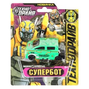 Машина трансформирующаяся СУПЕРБОТ (вывертыш), блист.14*17*3см ТЕХНОДРАЙВ 2010L077-RS1