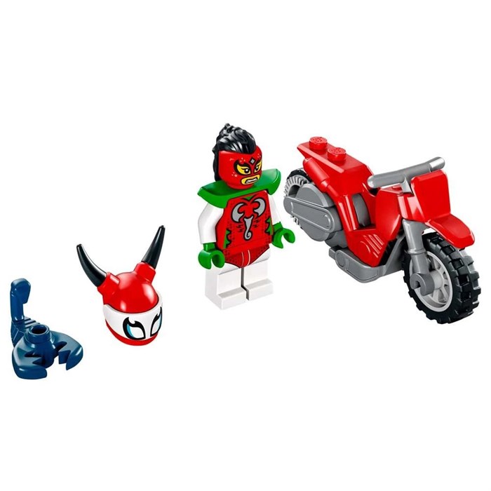 Игрушка LEGO 60332 City Stuntz: Байк Скорпиона, водитель Стикер, подарок для детей 5+ 54619440
