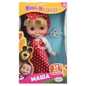 Кукла Маша и Медведь маша 25 см, озвуч, кор КАРАПУЗ 83033-R35