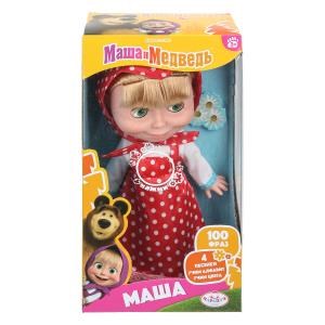 Кукла Маша и Медведь маша 25 см, озвуч, горох, кор КАРАПУЗ 83033-N25