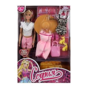 Кукла 29см София, руки и ноги сгиб, акс, кор КАРАПУЗ 66001-SET30-25-S-BB