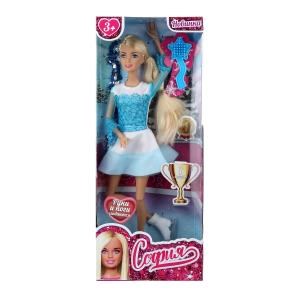 Кукла 29 см София фигуристка, в комплекте расческа, коньки, лента КАРАПУЗ 66001S-F1-S-BB (24)