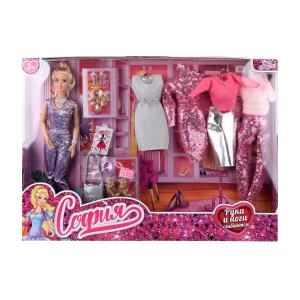 Кукла София 29 см, руки и ноги сгиб, 4 комплекта одежды, акс, кор КАРАПУЗ 66001-DRESS20-S-BB (18)