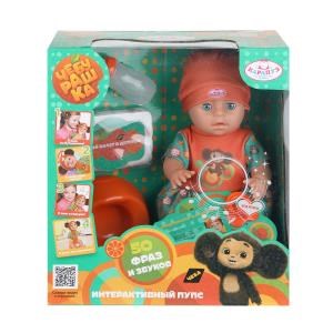 Пупс озвуч Чебурашка 30см, пьет, писает, закр. глазки, 4 акс КАРАПУЗ Y30BB-CHEBURASHKA-RU (12)