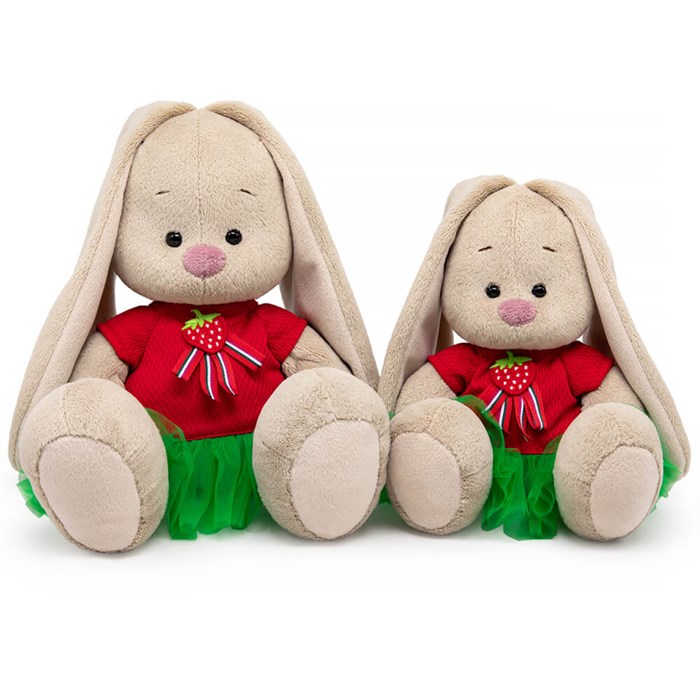 Зайка Ми в комбинированном платье с земляничкой 39304