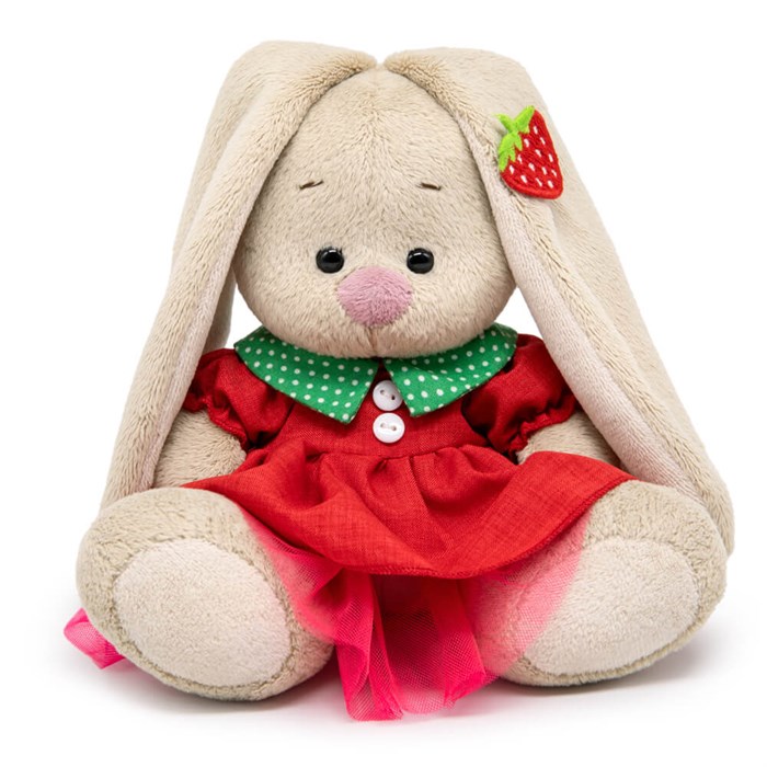 Зайка Ми в красном платье и с земляничкой на ушке 39307