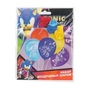 Латексные шары - набор 5 шт шары латекс Соник, (30 см) набор 5 шт ЧУДО ПРАЗДНИК LBM-117637-SN (600)