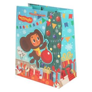 Пакет-аппликация СОЮЗМУЛЬТФИЛЬМ м,Чебурашка новогодний,190 гр/м2 ЧУДО ПРАЗДНИК PM-130559-CH