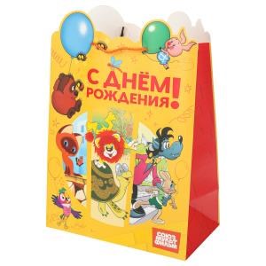 Пакет подарочный креативный СОЮЗМУЛЬТФИЛЬМ l,вырубка,190 гр/м2 ЧУДО ПРАЗДНИК PL-130102-SM