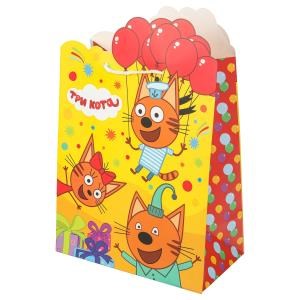Пакет подарочный креативный Три Кота l,вырубка,190 гр/м2 ЧУДО ПРАЗДНИК PL-130069-TC
