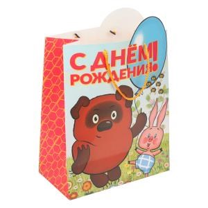 Пакет подарочный креативный l,Винни Пух вырубка,190 гр/м2 ЧУДО ПРАЗДНИК PL-130063-VP