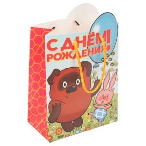 Пакет подарочный креативный м, Винни Пух с вырубкой,190 гр/м2 ЧУДО ПРАЗДНИК PM-130061-VP