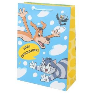 Пакет подарочный МАТОВЫЙ СОЮЗМУЛЬТФИЛЬМ ml,140 гр/м2 ЧУДО ПРАЗДНИК PML-109914-P (120)