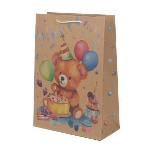 Пакет подарочный крафт ml,мишка,140 гр/м2 ЧУДО ПРАЗДНИК PML-124680-MK