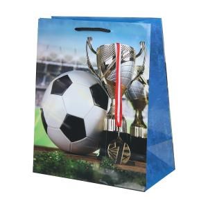 Пакет подарочный глянцевый l,футбол,140 гр/м2 ЧУДО ПРАЗДНИК PL-131198-FB