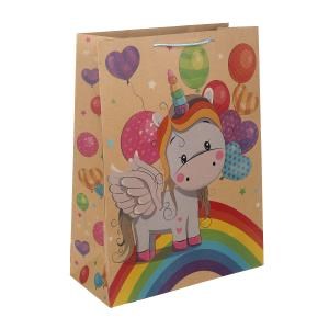 Пакет подарочный крафт xl,единорог,140 гр/м2 ЧУДО ПРАЗДНИК PXL-109959-UK (60)