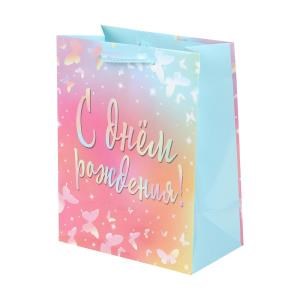 Пакет подарочный глянцевый м,день рождения,140 гр/м2 ЧУДО ПРАЗДНИК PM-104394-HB5 (144)