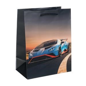 Пакет подарочный МАТОВЫЙ м,спорткар,140 гр/м2 ЧУДО ПРАЗДНИК PM-102337-LG (144)